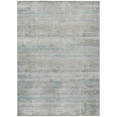 Machine Washable Indoor/Outdoor Chantille ACN2154 Aqua 3' x 5' Rug
