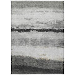 Machine Washable Indoor/Outdoor Chantille ACN2169 Pewter 3' x 5' Rug