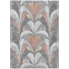 Machine Washable Indoor/Outdoor Chantille ACN2174 Gray 3' x 5' Rug