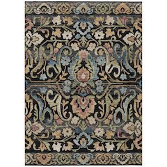 Machine Washable Indoor/Outdoor Chantille ACN2193 Black 3' x 5' Rug
