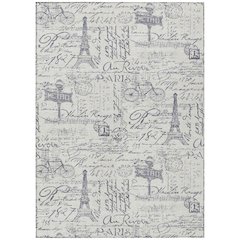 Machine Washable Indoor/Outdoor Chantille ACN2209 Ivory 3' x 5' Rug