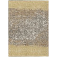 Machine Washable Indoor/Outdoor Chantille ACN2214 Gold 3' x 5' Rug