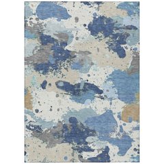 Machine Washable Indoor/Outdoor Chantille ACN2217 Denim 3' x 5' Rug