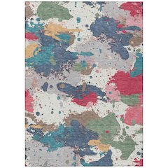 Machine Washable Indoor/Outdoor Chantille ACN2217 Ivory 3' x 5' Rug