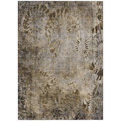 Machine Washable Indoor/Outdoor Chantille ACN2224 Brown 3' x 5' Rug