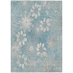 Machine Washable Indoor/Outdoor Chantille ACN2225 Blue 3' x 5' Rug