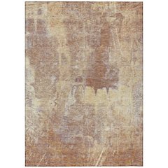 Machine Washable Indoor/Outdoor Chantille ACN2226 Orange 3' x 5' Rug