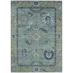 Machine Washable Indoor/Outdoor Chantille ACN2230 Green 3' x 5' Rug
