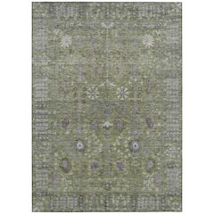 Machine Washable Indoor/Outdoor Chantille ACN2231 Green 3' x 5' Rug