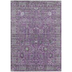 Machine Washable Indoor/Outdoor Chantille ACN2231 Purple 3' x 5' Rug