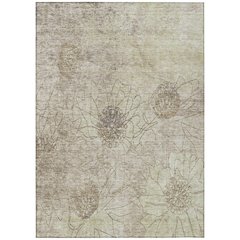 Machine Washable Indoor/Outdoor Chantille ACN2235 Brown 3' x 5' Rug