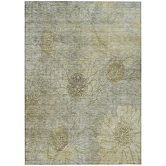 Machine Washable Indoor/Outdoor Chantille ACN2235 Brown 3' x 5' Rug