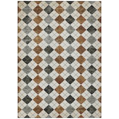 Machine Washable Indoor/Outdoor Chantille ACN2237 Orange 3' x 5' Rug