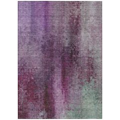 Machine Washable Indoor/Outdoor Chantille ACN2241 Purple 3' x 5' Rug