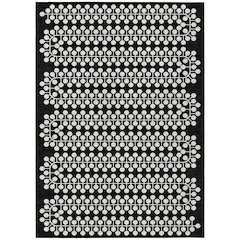 Machine Washable Indoor/Outdoor Chantille ACN2247 Black 3' x 5' Rug