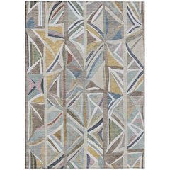 Machine Washable Indoor/Outdoor Chantille ACN2253 Brown 3' x 5' Rug