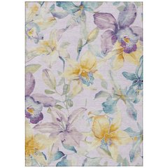Machine Washable Indoor/Outdoor Chantille ACN2262 Purple 3' x 5' Rug