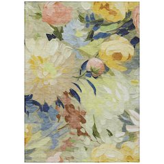 Machine Washable Indoor/Outdoor Chantille ACN2264 Green 3' x 5' Rug