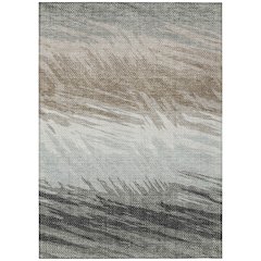 Machine Washable Indoor/Outdoor Chantille ACN2272 Brown 3' x 5' Rug