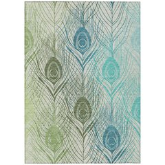 Machine Washable Indoor/Outdoor Chantille ACN2273 Green 3' x 5' Rug