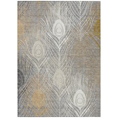 Machine Washable Indoor/Outdoor Chantille ACN2273 Gray 3' x 5' Rug