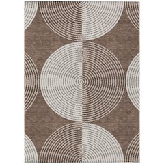 Machine Washable Indoor/Outdoor Chantille ACN2275 Brown 3' x 5' Rug