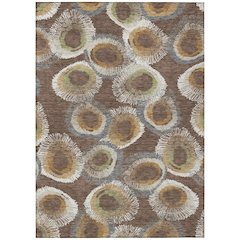 Machine Washable Indoor/Outdoor Chantille ACN2278 Brown 3' x 5' Rug