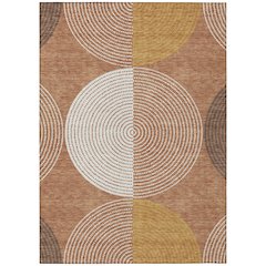 Machine Washable Indoor/Outdoor Chantille ACN2281 Orange 3' x 5' Rug