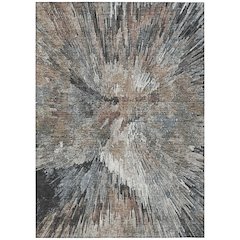 Machine Washable Indoor/Outdoor Chantille ACN2283 Brown 3' x 5' Rug
