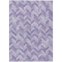 Machine Washable Indoor/Outdoor Chantille ACN2297 Purple 3' x 5' Rug