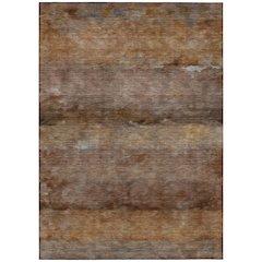 Machine Washable Indoor/Outdoor Chantille ACN2311 Orange 3' x 5' Rug