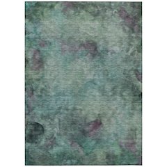 Machine Washable Indoor/Outdoor Chantille ACN2312 Teal 3' x 5' Rug