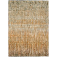 Machine Washable Indoor/Outdoor Chantille ACN2317 Orange 3' x 5' Rug
