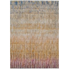 Machine Washable Indoor/Outdoor Chantille ACN2317 Orange 3' x 5' Rug
