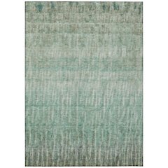 Machine Washable Indoor/Outdoor Chantille ACN2317 Teal 3' x 5' Rug