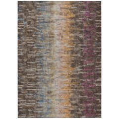 Machine Washable Indoor/Outdoor Chantille ACN2318 Brown 3' x 5' Rug