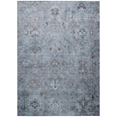 Machine Washable Indoor/Outdoor Chantille ACN2320 Blue 3' x 5' Rug