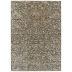 Machine Washable Indoor/Outdoor Chantille ACN2322 Brown 3' x 5' Rug