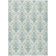 Machine Washable Indoor/Outdoor Chantille ACN2325 Green 3' x 5' Rug