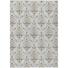 Machine Washable Indoor/Outdoor Chantille ACN2325 Gray 3' x 5' Rug