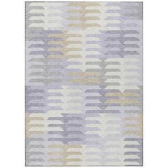 Machine Washable Indoor/Outdoor Chantille ACN2328 Purple 3' x 5' Rug