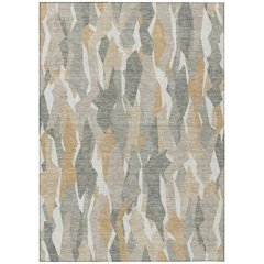 Machine Washable Indoor/Outdoor Chantille ACN2329 Gray 3' x 5' Rug