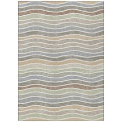 Machine Washable Indoor/Outdoor Chantille ACN2333 Brown 3' x 5' Rug