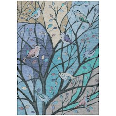 Machine Washable Indoor/Outdoor Chantille ACN2336 Blue 3' x 5' Rug