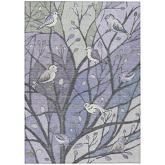 Machine Washable Indoor/Outdoor Chantille ACN2336 Purple 3' x 5' Rug