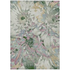 Machine Washable Indoor/Outdoor Chantille ACN2340 Green 3' x 5' Rug