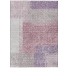 Machine Washable Indoor/Outdoor Chantille ACN2341 Pink 3' x 5' Rug