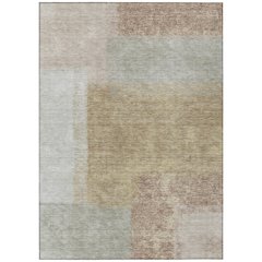 Machine Washable Indoor/Outdoor Chantille ACN2341 Gold 3' x 5' Rug