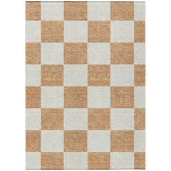 Machine Washable Indoor/Outdoor Chantille ACN2345 Orange 3' x 5' Rug