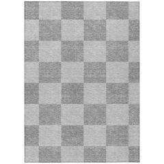 Machine Washable Indoor/Outdoor Chantille ACN2345 Gray 3' x 5' Rug